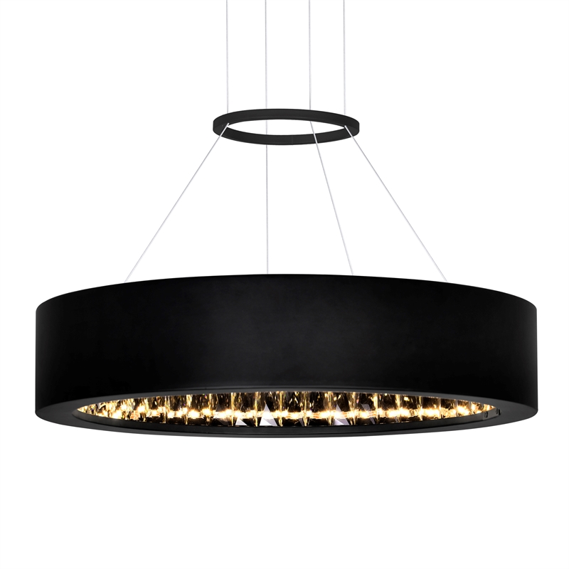 CWI Lighting Rosalina Contemporary Metal LED Chandelier in Matte Black
