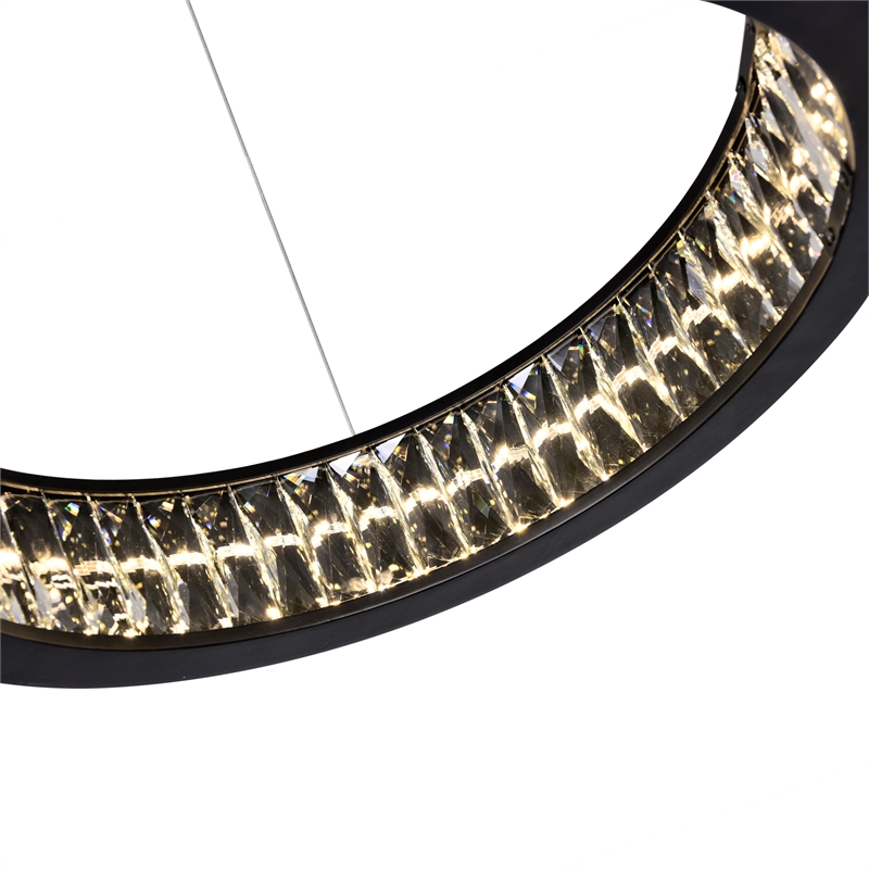 CWI Lighting Rosalina Contemporary Metal LED Chandelier in Matte Black