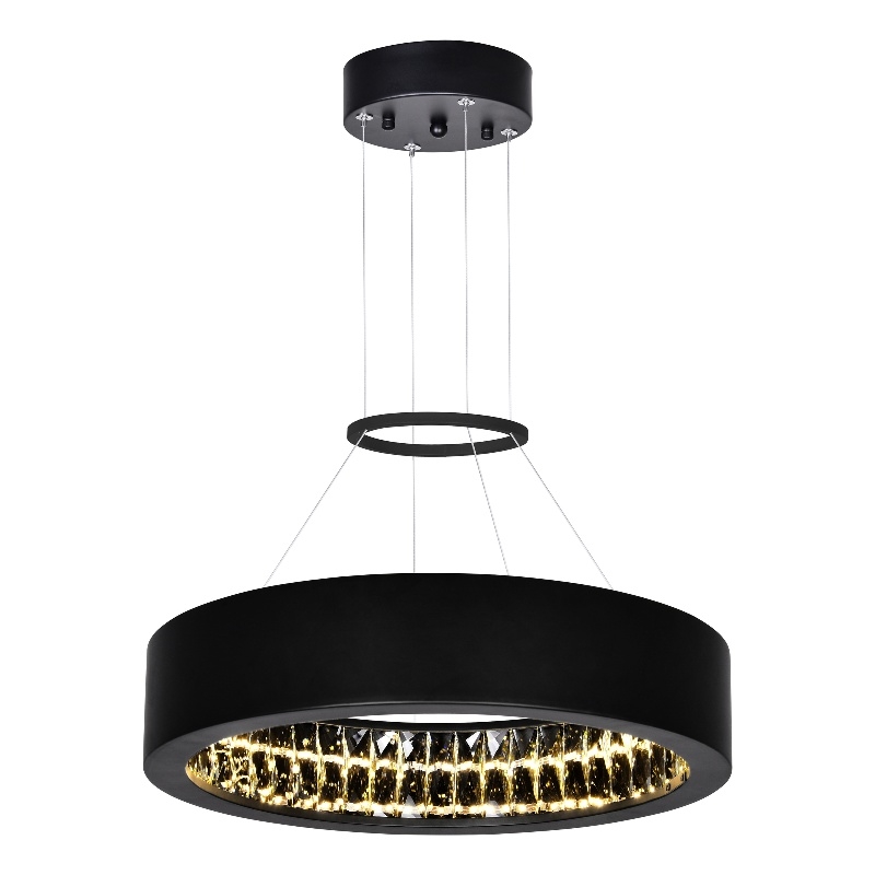 CWI Lighting Rosalina Contemporary Metal LED Chandelier in Matte Black