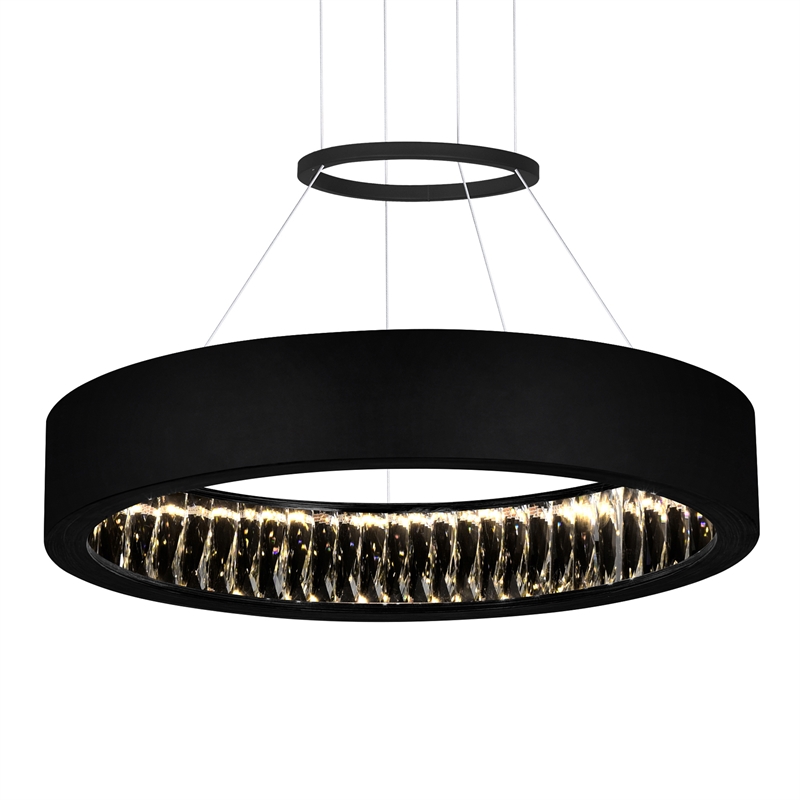 CWI Lighting Rosalina Contemporary Metal LED Chandelier in Matte Black