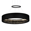 CWI Lighting Rosalina Contemporary Metal LED Chandelier in Matte Black