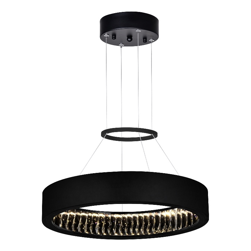CWI Lighting Rosalina Contemporary Metal LED Chandelier in Matte Black