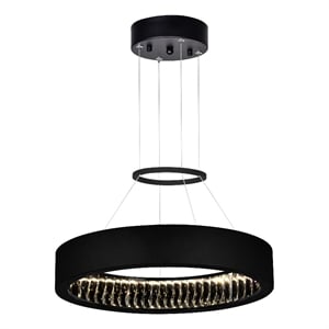 CWI Lighting Rosalina Contemporary Metal LED Chandelier in Matte Black