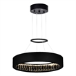 CWI Lighting Rosalina Contemporary Metal LED Chandelier in Matte Black