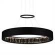 CWI Lighting Rosalina Contemporary Metal LED Chandelier in Matte Black