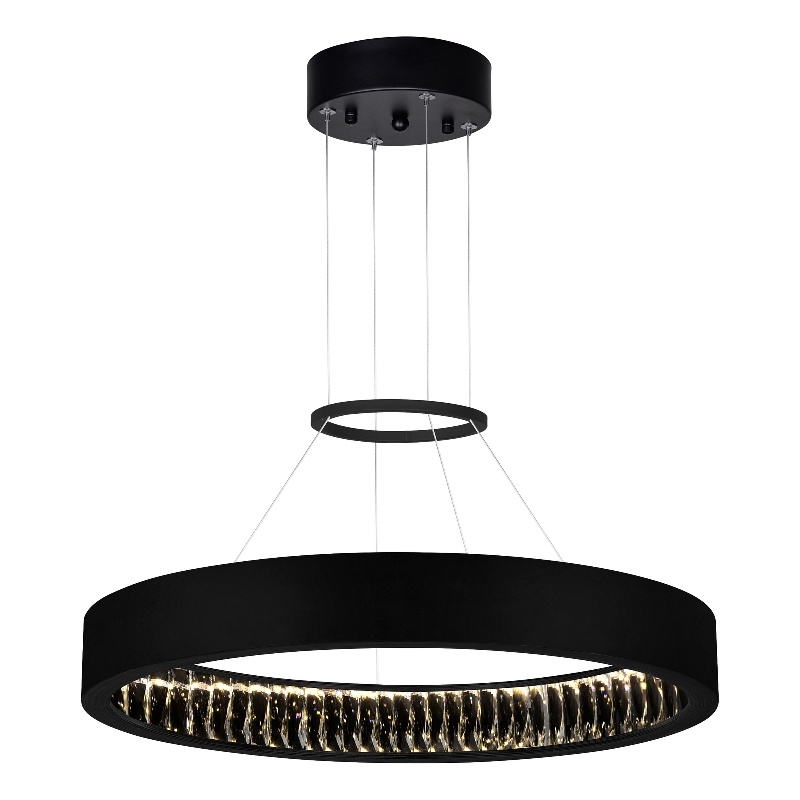 CWI Lighting Rosalina Contemporary Metal LED Chandelier in Matte Black