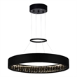 CWI Lighting Rosalina Contemporary Metal LED Chandelier in Matte Black