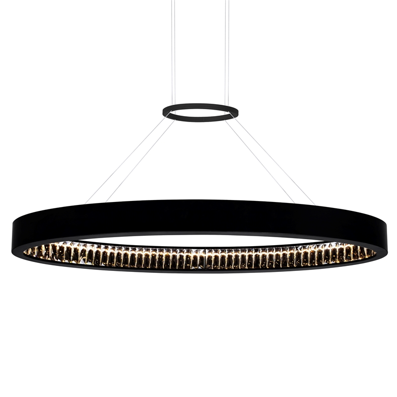 CWI Lighting Rosalina Contemporary Metal LED Chandelier in Black