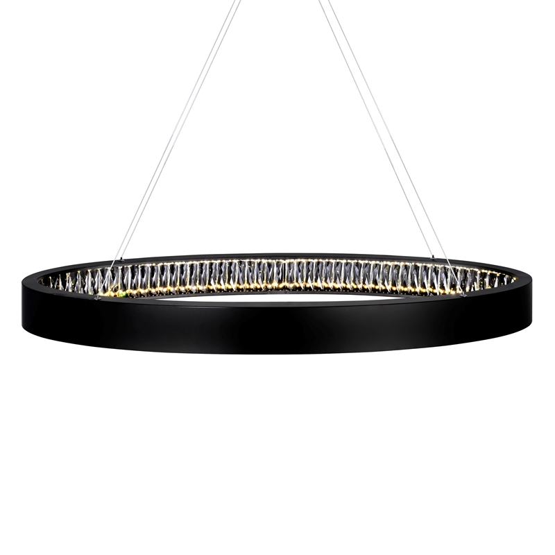 CWI Lighting Rosalina Contemporary Metal LED Chandelier in Black