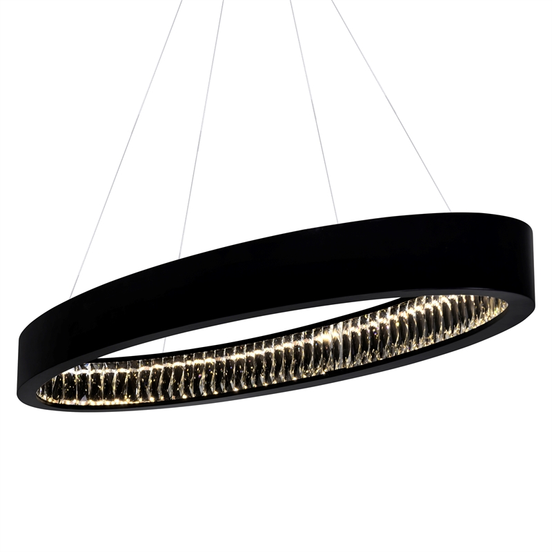 CWI Lighting Rosalina Contemporary Metal LED Chandelier in Black
