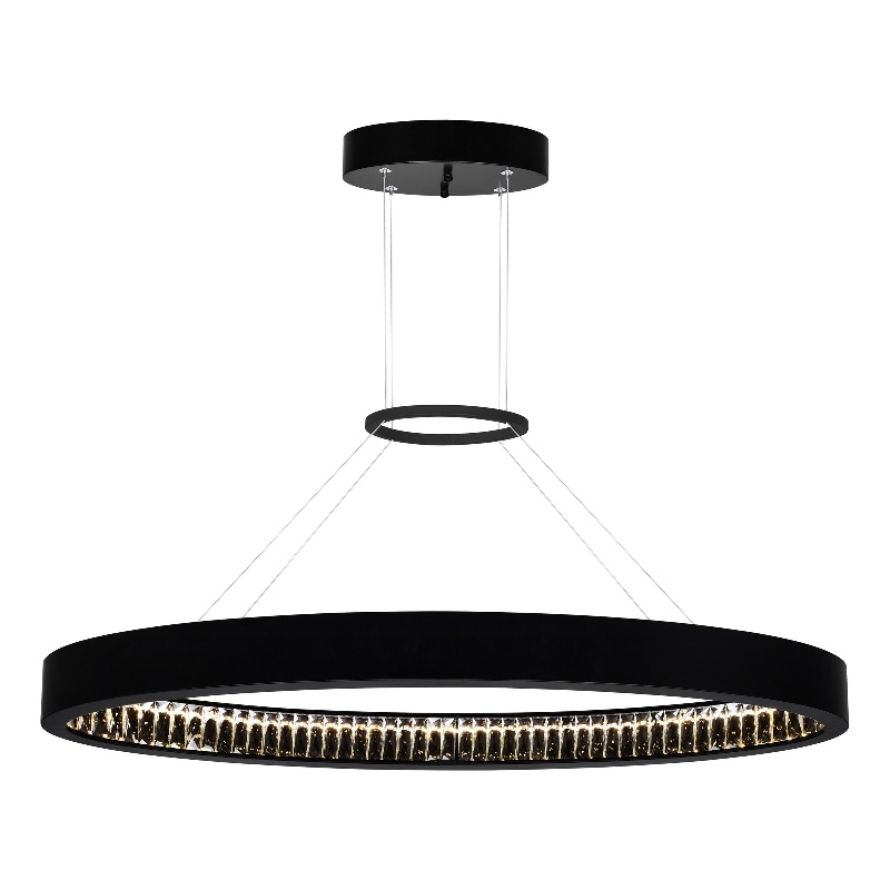 CWI Lighting Rosalina Contemporary Metal LED Chandelier in Black