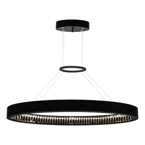 CWI Lighting Rosalina Contemporary Metal LED Chandelier in Black
