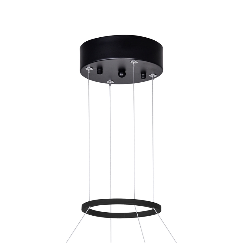 CWI Lighting Juliette Transitional Metal LED Chandelier in Black