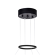CWI Lighting Juliette Transitional Metal LED Chandelier in Black