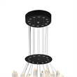 CWI Lighting Juliette Transitional Metal LED Chandelier in Black