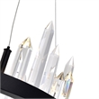 CWI Lighting Juliette Transitional Metal LED Chandelier in Black