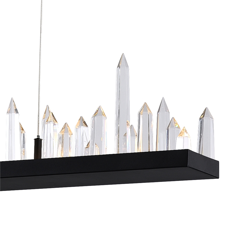 CWI Lighting Juliette Transitional Metal Chandelier with Dimmer in Black