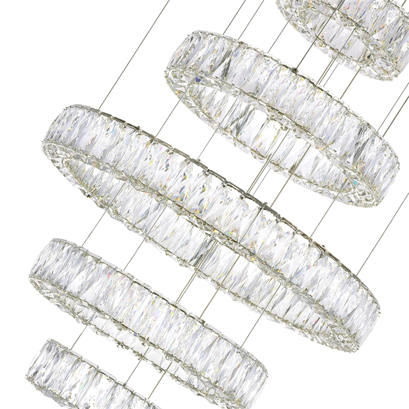 CWI Lighting Madeline Contemporary Metal LED Chandelier in Chrome