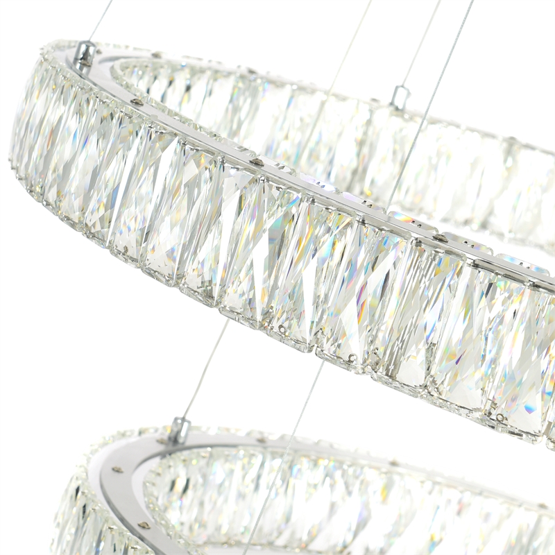CWI Lighting Madeline Contemporary Metal LED Chandelier in Chrome