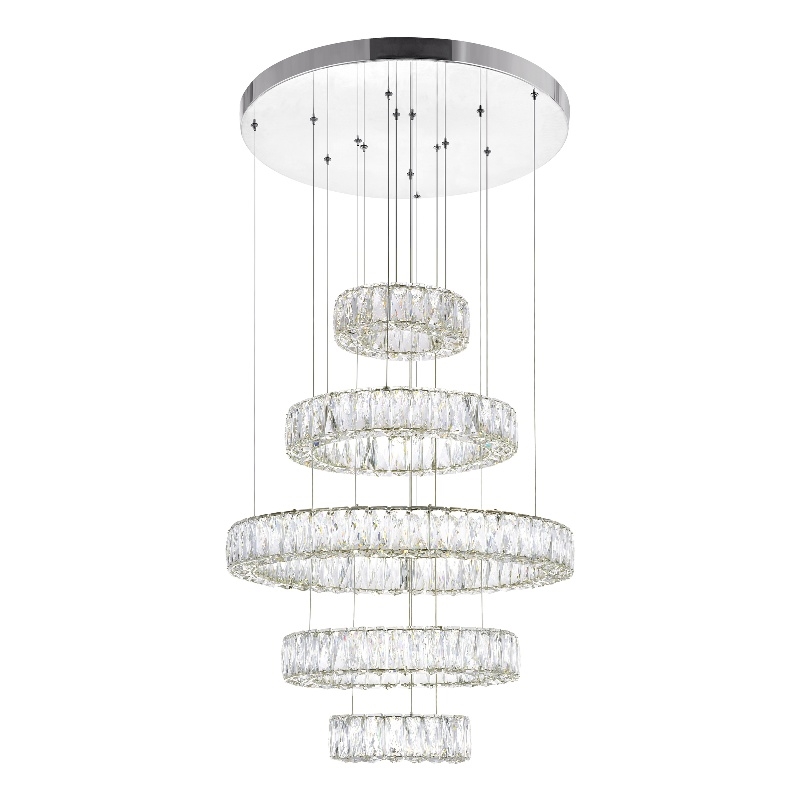 CWI Lighting Madeline Contemporary Metal LED Chandelier in Chrome
