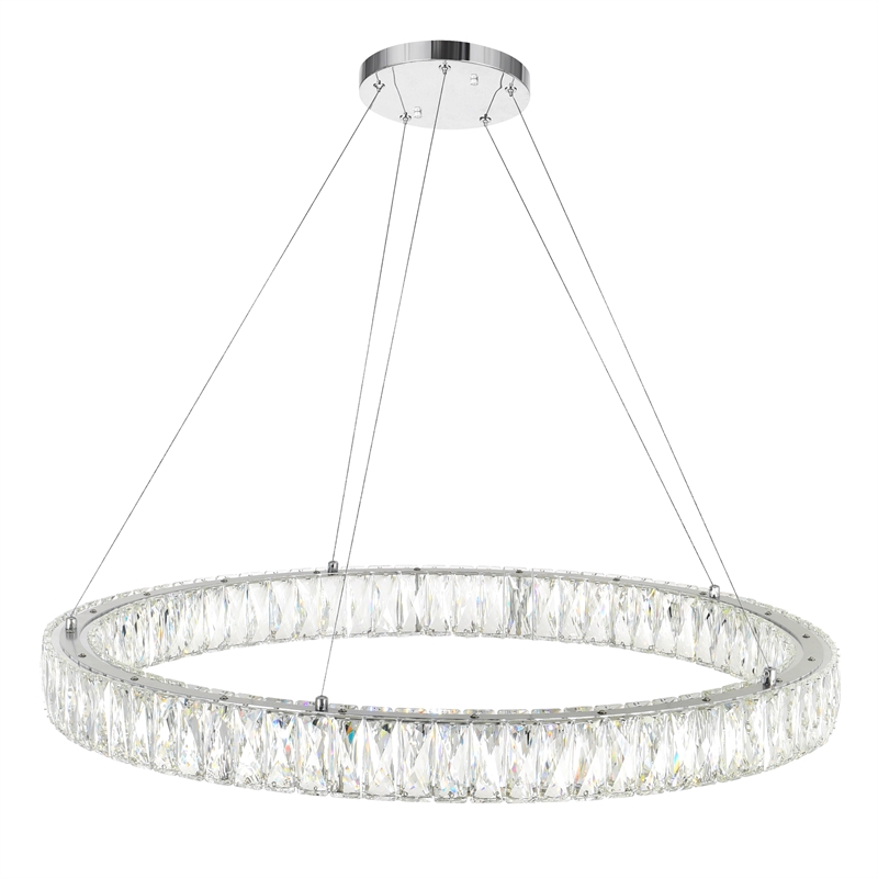 CWI Lighting Madeline Contemporary Metal LED Chandelier in Chrome
