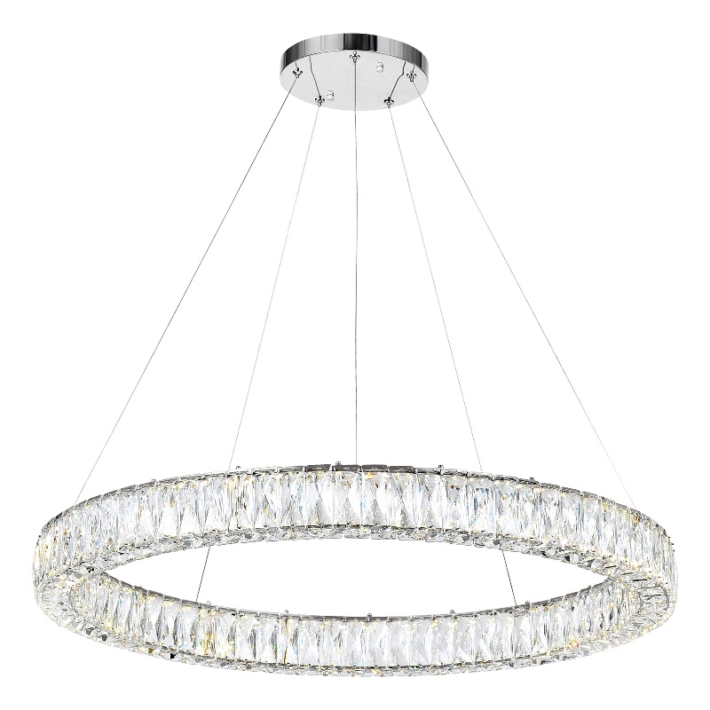 CWI Lighting Madeline Contemporary Metal LED Chandelier in Chrome