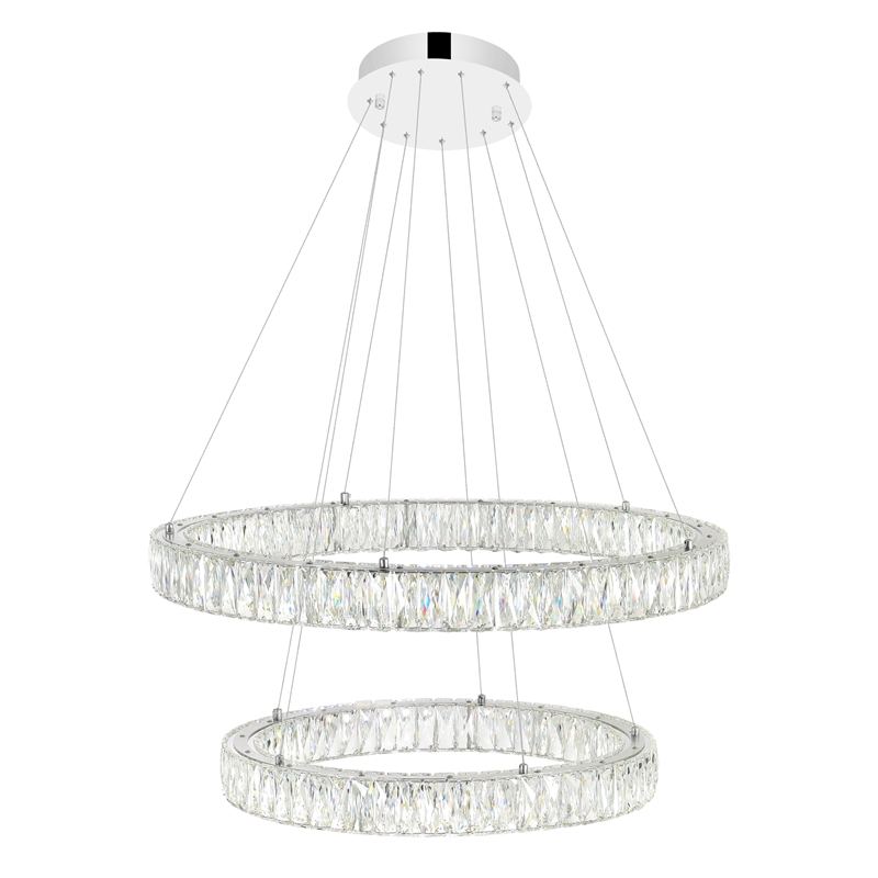 CWI Lighting MadelineContemporary Metal Chandelier in Chrome