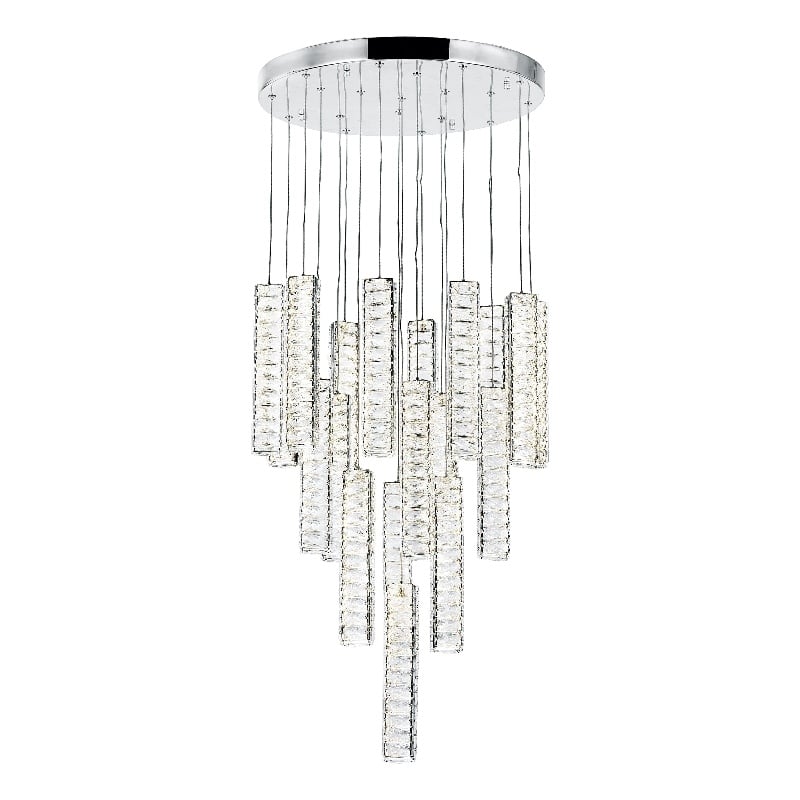 CWI Lighting Celina Contemporary Metal LED Chandelier in Chrome