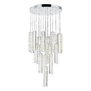 CWI Lighting Celina Contemporary Metal LED Chandelier in Chrome