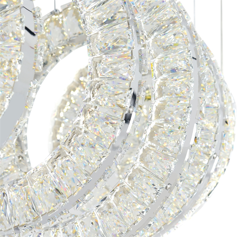CWI Lighting Celina Contemporary Metal LED Chandelier in Chrome