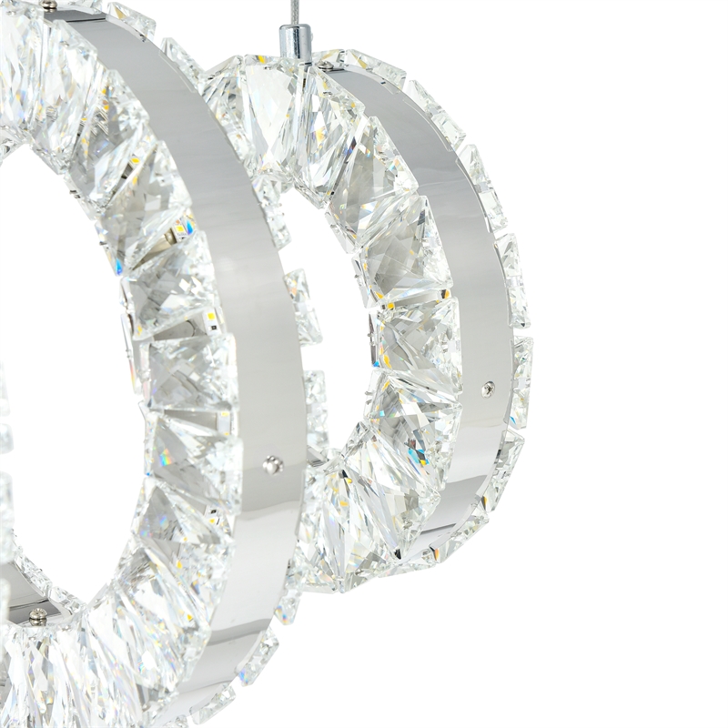CWI Lighting Celina Contemporary Metal LED Chandelier in Chrome