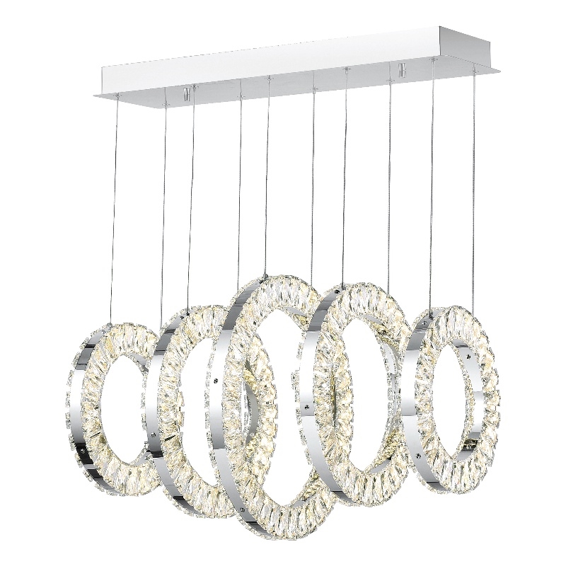 CWI Lighting Celina Contemporary Metal LED Chandelier in Chrome