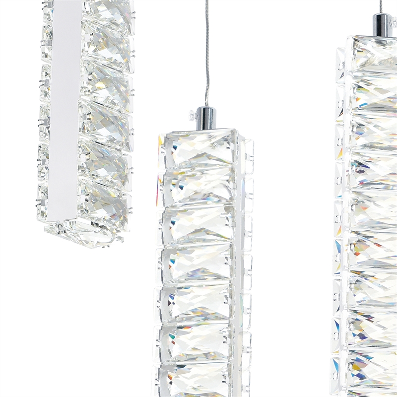 CWI Lighting Celina Contemporary Metal Chandelier with Dimmer in Chrome