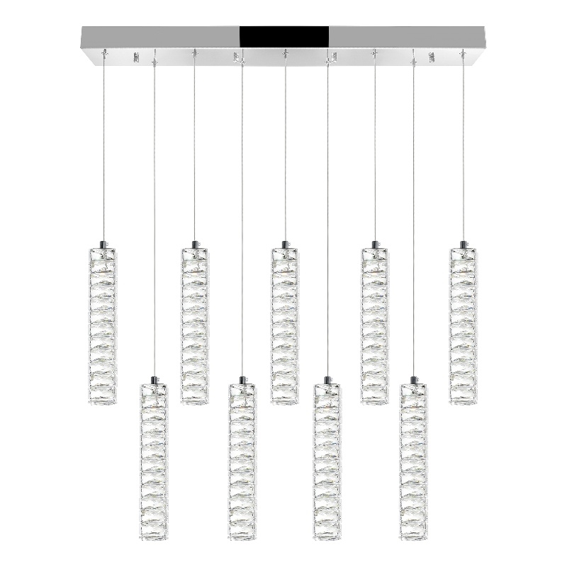 CWI Lighting Celina Contemporary Metal Chandelier with Dimmer in Chrome