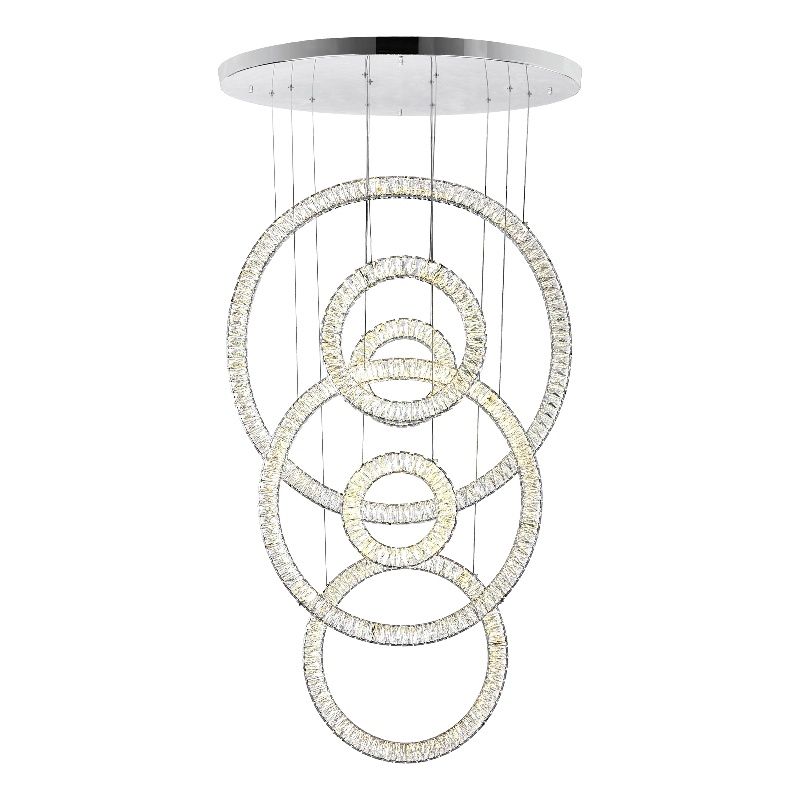CWI Lighting Celina Contemporary Metal LED Integrated Chandelier in Chrome