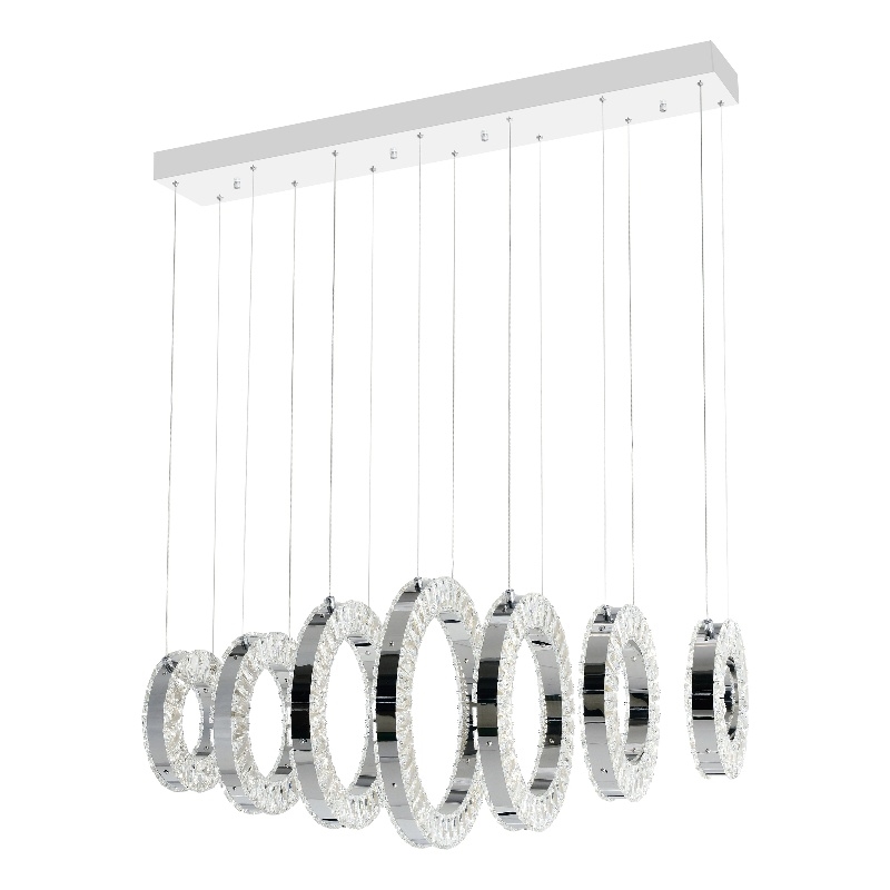 CWI Lighting Celina Contemporary Metal Chandelier with Dimmer in Chrome