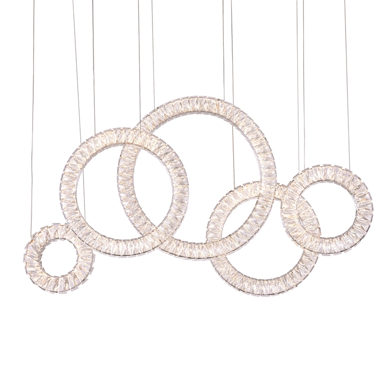 CWI Lighting Celina Contemporary Metal LED Chandelier in Chrome