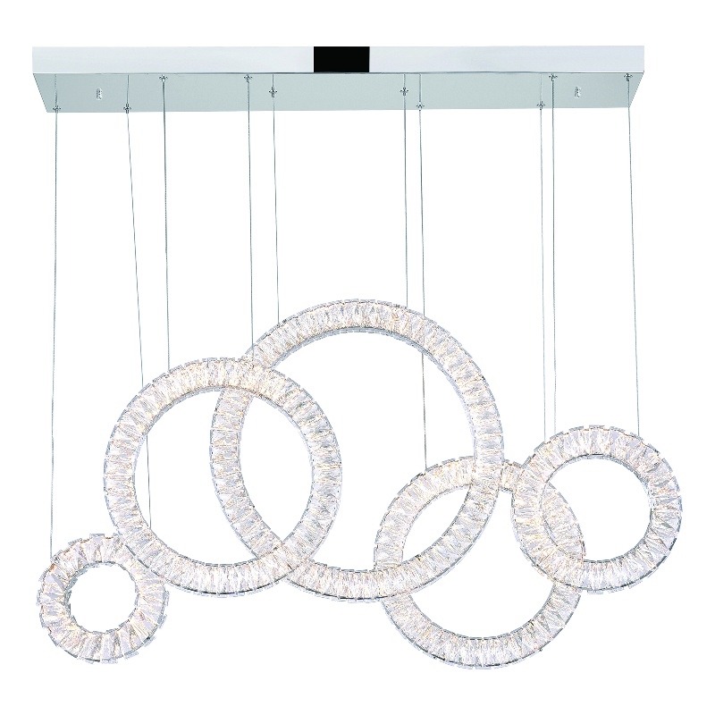 CWI Lighting Celina Contemporary Metal LED Chandelier in Chrome