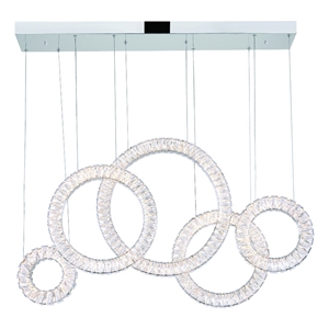 CWI Lighting Celina Contemporary Metal LED Chandelier in Chrome