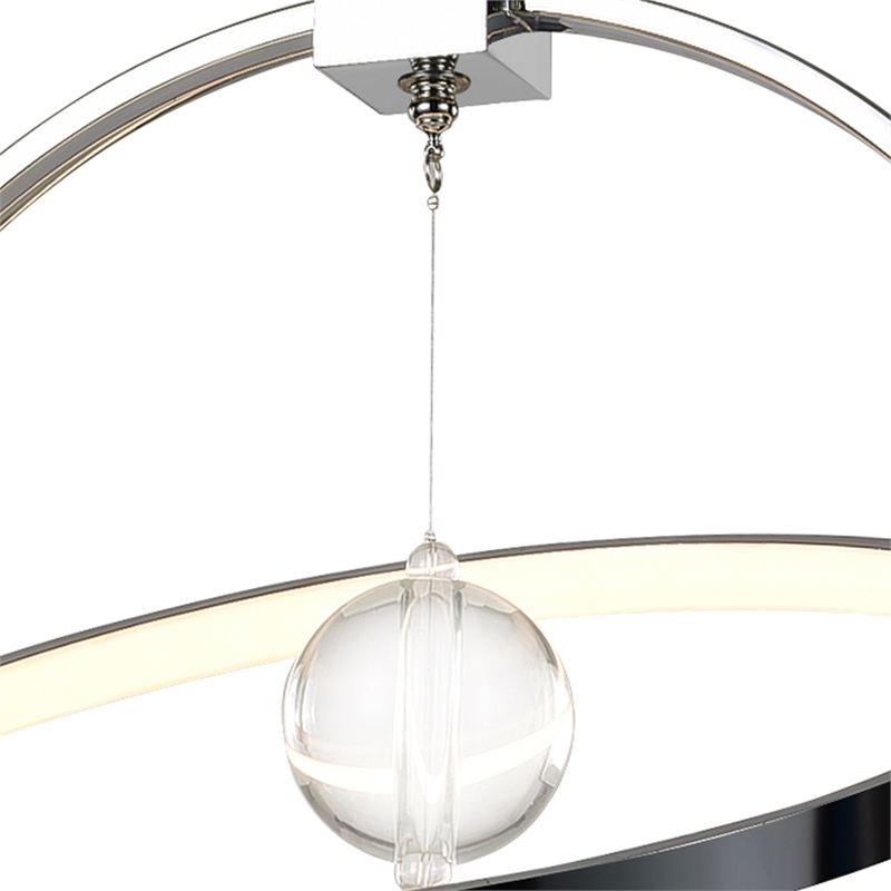 CWI Lighting Colette Contemporary Metal LED Chandelier in Chrome