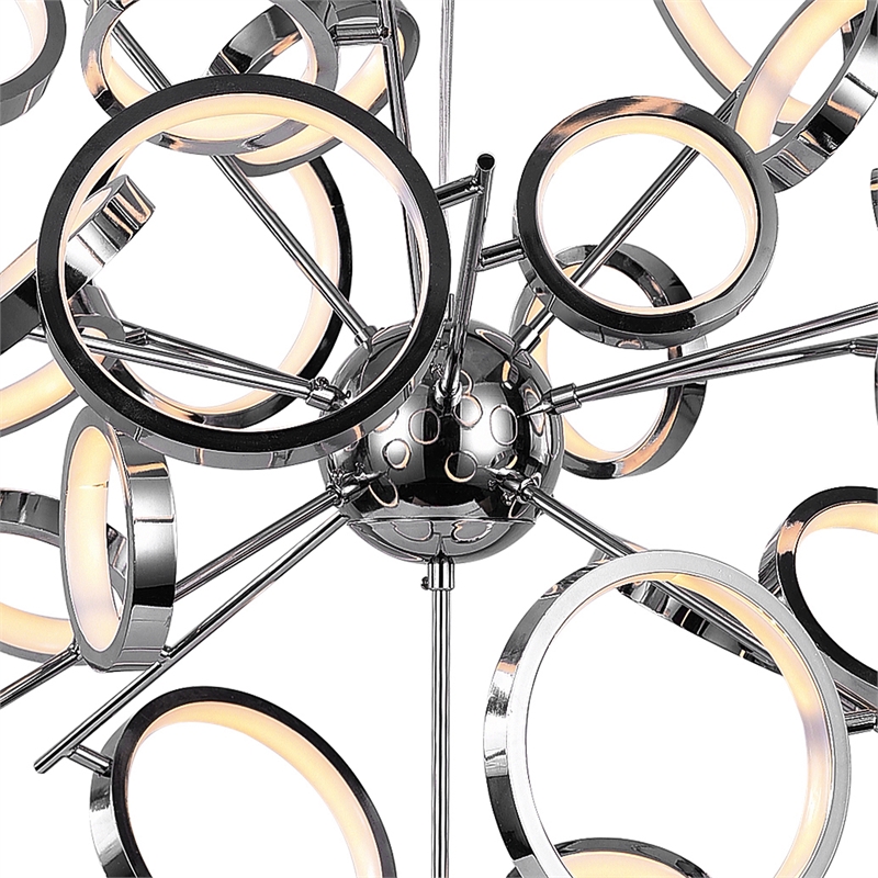 cwi lighting colette 3contemporary metal led chandelier in chrome
