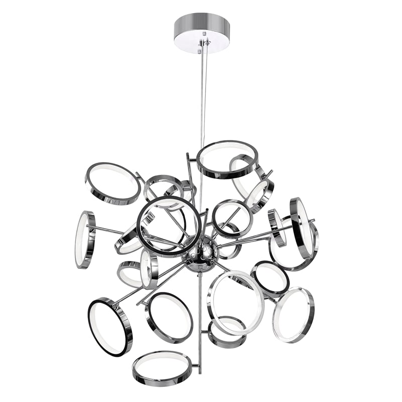 cwi lighting colette 3contemporary metal led chandelier in chrome