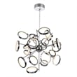 CWI Lighting Colette 3Contemporary Metal LED Chandelier in Chrome
