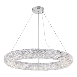 CWI Lighting Veronique 16 Light Contemporary Metal Chandelier in Chrome