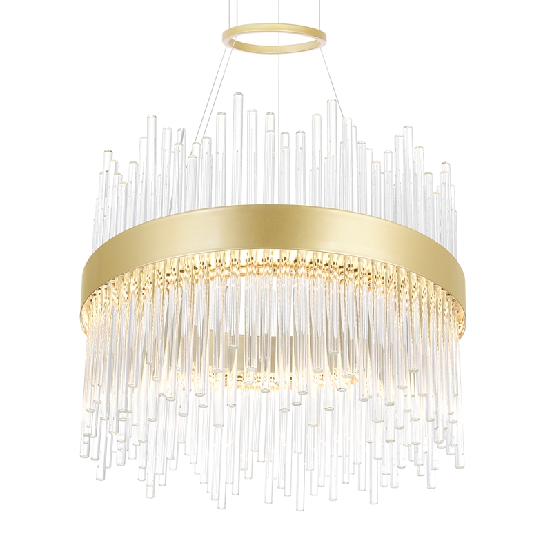 CWI Lighting Genevieve Transitional Metal LED Chandelier in Medallion Gold