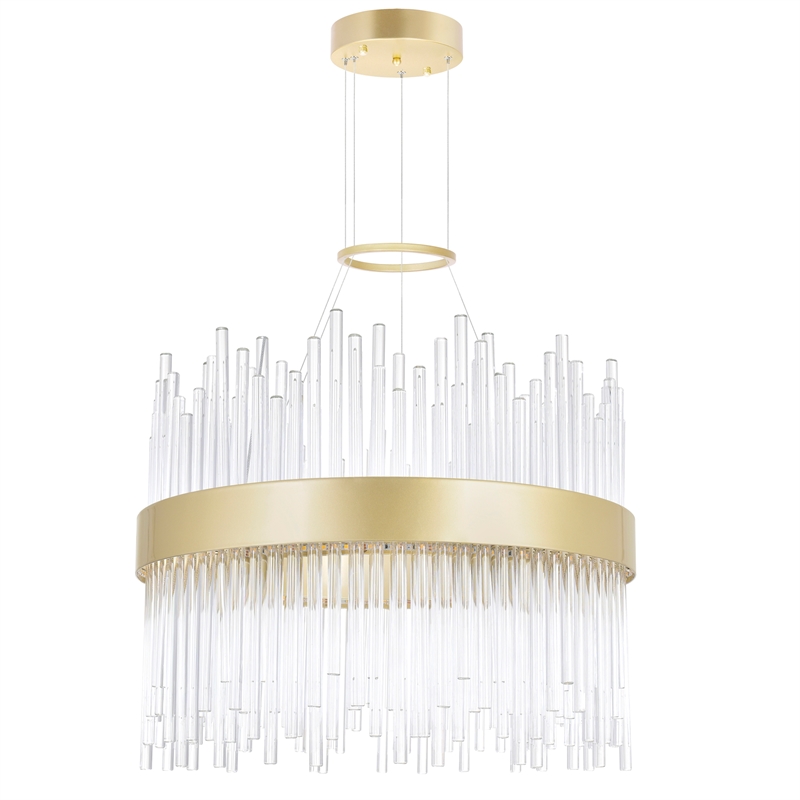 CWI Lighting Genevieve Transitional Metal LED Chandelier in Medallion Gold