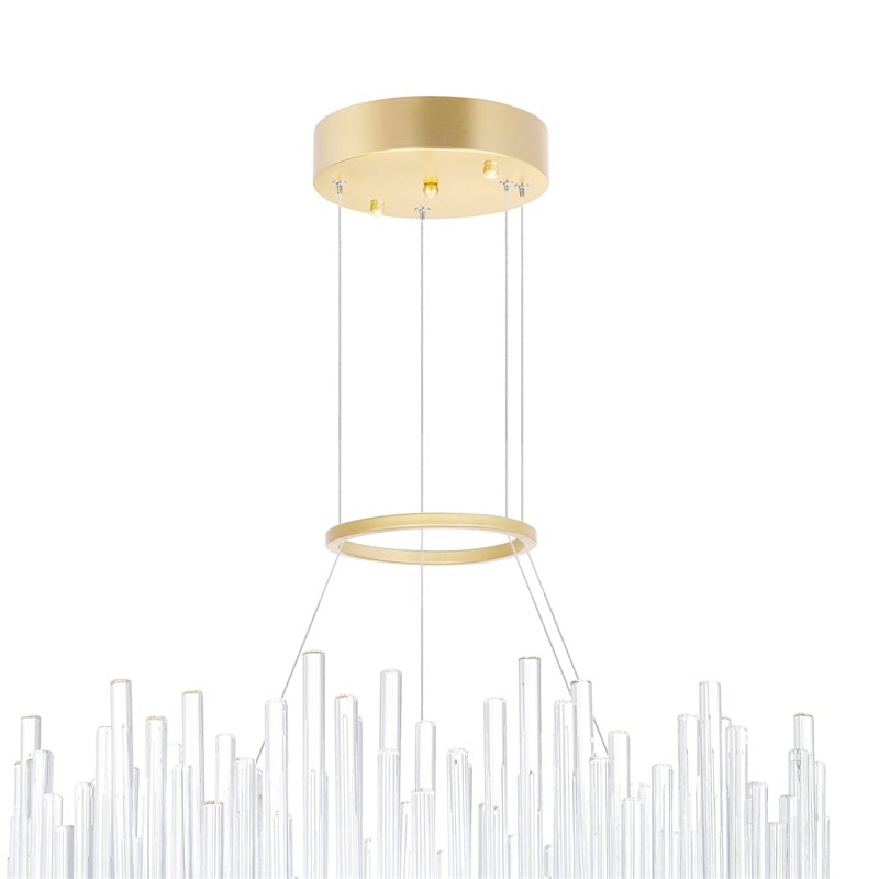 CWI Lighting Genevieve Transitional Metal LED Chandelier in Medallion Gold