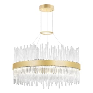 CWI Lighting Genevieve Transitional Metal LED Chandelier in Medallion Gold