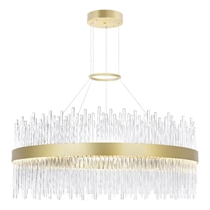 CWI Lighting GenevieveTransitional Metal LED Chandelier in Medallion Gold