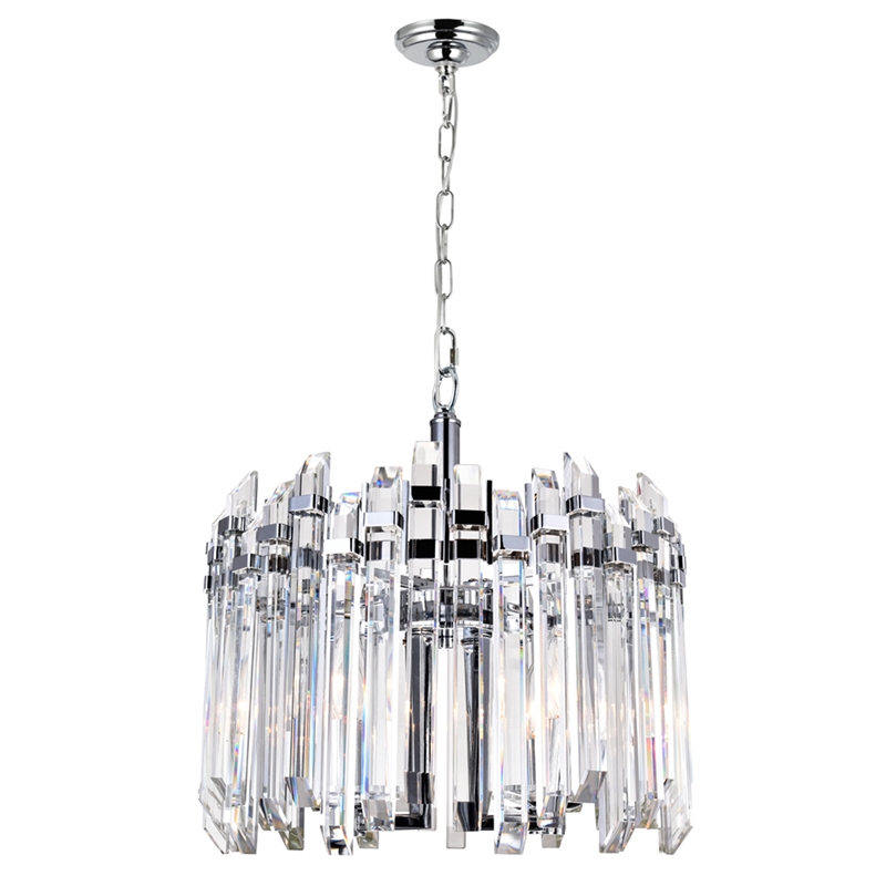CWI Lighting Henrietta 4 Light Transitional Metal Chandelier in Chrome